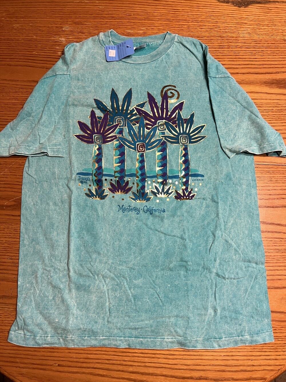 Vintage 90s Hanes Monterey California Single Stitch T-Shirt L VTG NOS